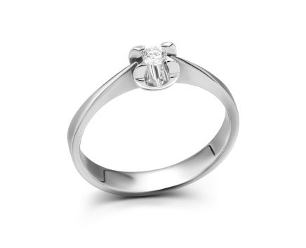 Ring with a diamond in white gold 1K464DK-0011