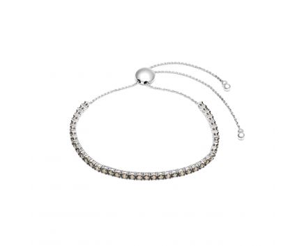 Bracelet with diamonds in white gold1Б551-0025