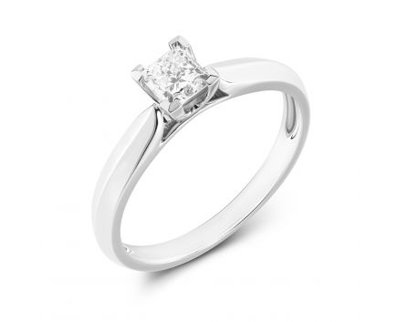 Ring with a diamond in white gold 1K034DK-1706