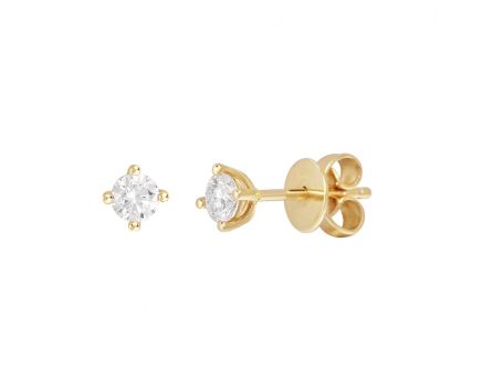 Earrings with diamonds in rose gold 1С034ДК-1735