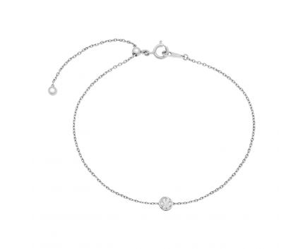 Bracelet with diamonds in white gold 1Б034-0136