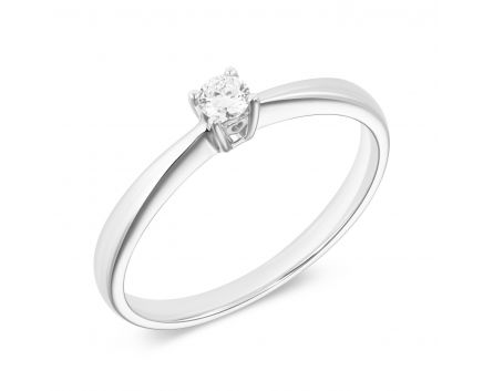Ring with a diamond in white gold 1K034DK-1723