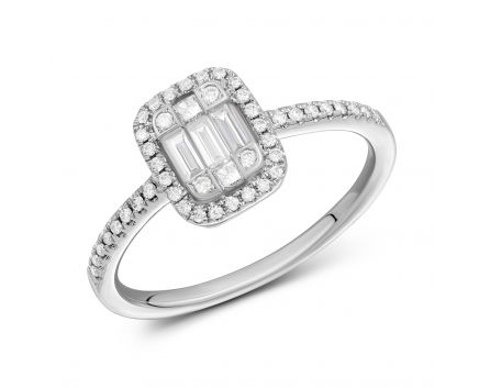 Ring with diamonds in white gold 1-244 279