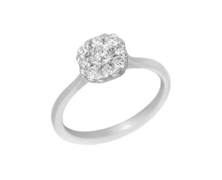 Ring with diamonds in white gold 1-244 352