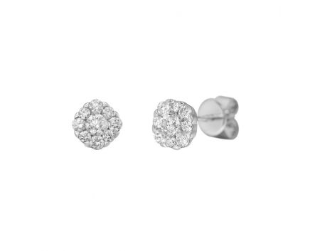 Сережки з діамантами у білому золоті 1-244 353