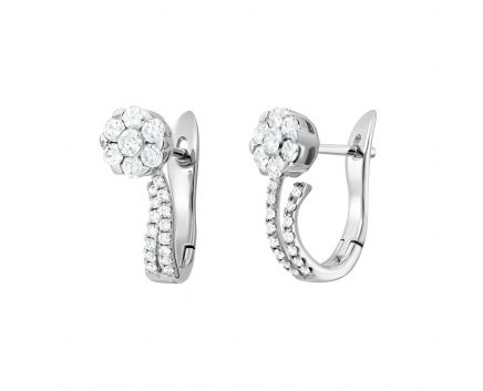 Earrings with diamonds in white gold 1С193-0599