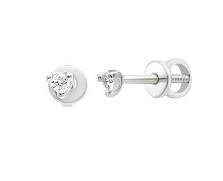 Earrings with diamonds in white gold 1S814DK-0002