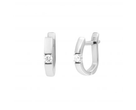 Earrings with diamonds in white gold 1S814DK-0018