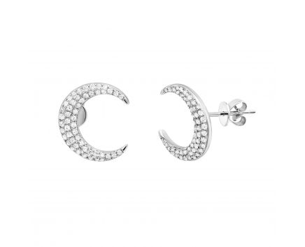 Earrings with diamonds in white gold 1С034-1509