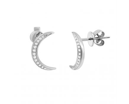 Earrings with diamonds in white gold 1С034-1511