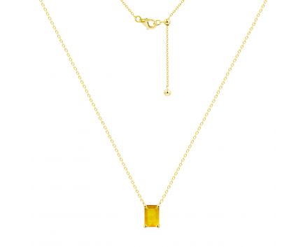 Necklace with sapphire in yellow gold 1-245 219