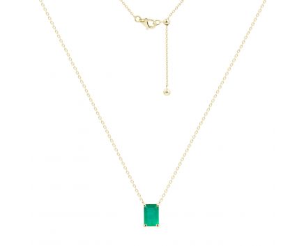 Emerald necklace in yellow gold 1Л034ДК-1702