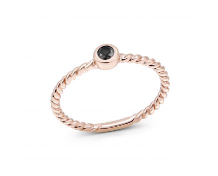 Ring with a diamond in rose gold 1K034DK-1726