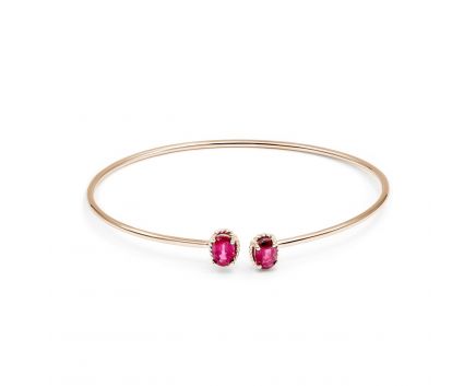 Bracelet with rubies in rose gold 1-245 311