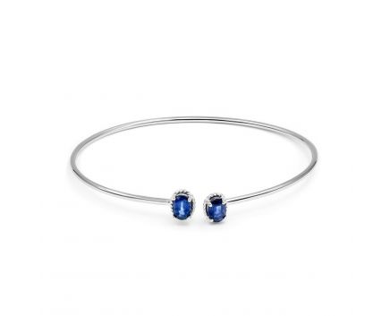 Bracelet with sapphires in white gold 1Б034ДК-0014