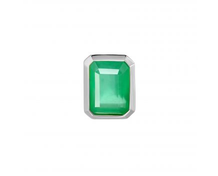 Emerald pendant in white gold 1П034ДК-0612