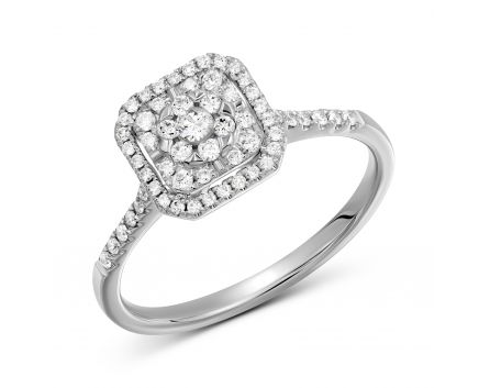 Ring with diamonds in white gold 1-245 738