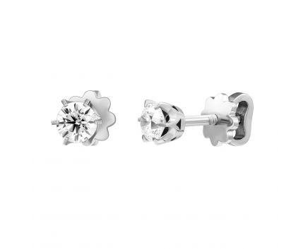 Earrings with diamonds in white gold 1-245 900