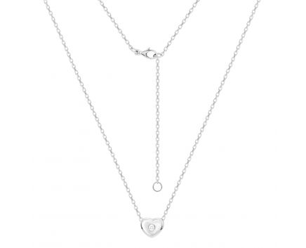 Necklace with a diamond in white gold 1-245 852