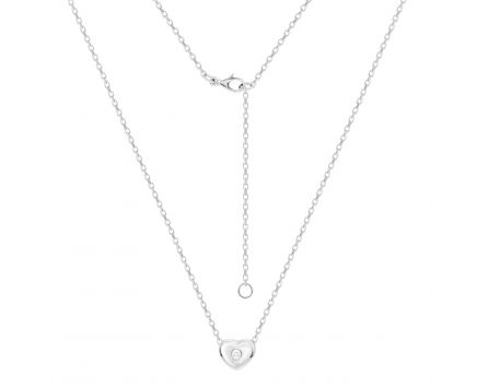 Necklace with a diamond in white gold 1-245 912