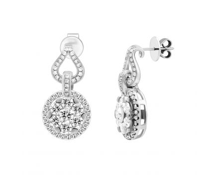 Earrings with diamonds in white gold 1-246 028