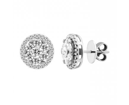 Earrings with diamonds in white gold 1-246 030