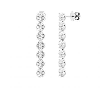 Earrings with diamonds in white gold 1-246 031