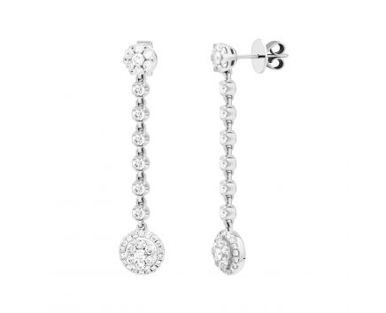 Earrings with diamonds in white gold 1-246 033