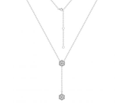 Necklace with diamonds in white gold 1-246 038