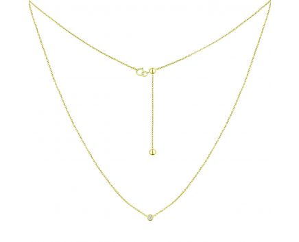 Necklace with diamonds in yellow gold 1L034-0208