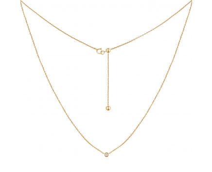 Necklace with diamonds in rose gold 1L034-0210