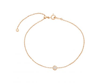 Bracelet with diamonds in rose gold 1B034-0137