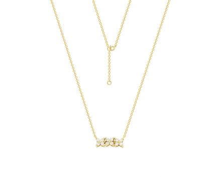 Necklace with diamonds in yellow gold 1Л034-0205