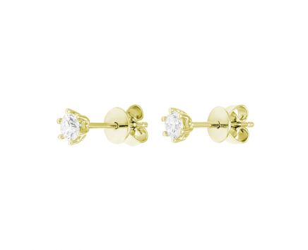 Earrings with diamonds in yellow gold 1-118 517