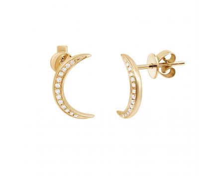 LUNNITSY earrings with diamonds in rose gold 1С034-1525