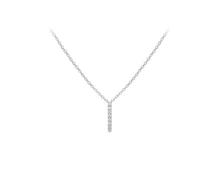 Necklace with diamonds in white gold 1Л034ДК-1688