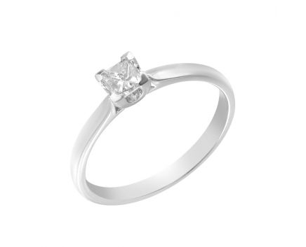 Princess cut diamond ring in white gold 1К034ДК-1700