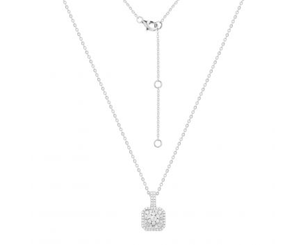 Necklace with diamonds in white gold 1L193-0151