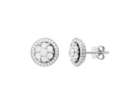 Earrings with diamonds in white gold 1-244 469