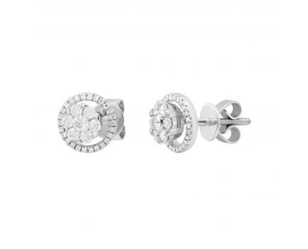 Earrings transformers with diamonds in white gold 1C193-0604