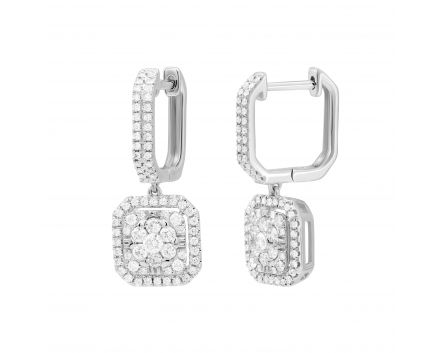Earrings with diamonds in white gold 1-245 743