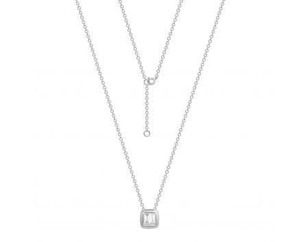 Necklace with diamonds in white gold 1L809-0131