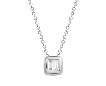 Necklace with diamonds in white gold 1L809-0131