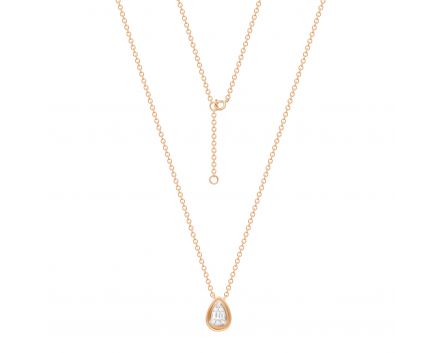 Necklace with diamonds in rose gold 1L809-0134