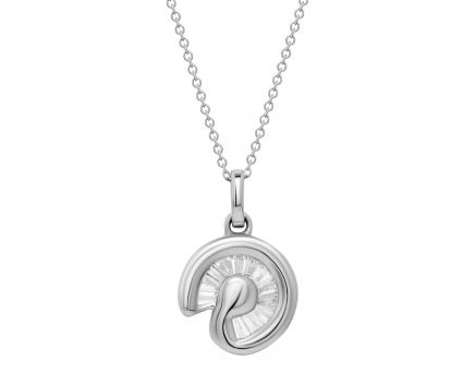 Necklace with diamonds in white gold 1L809-0144
