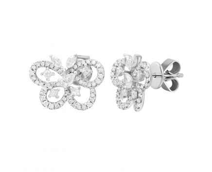 Earrings with diamonds in white gold 1-207 448