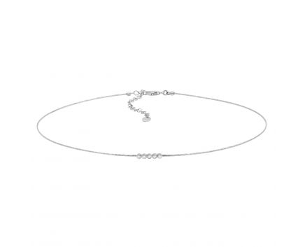 Necklace with diamonds Quintet white gold