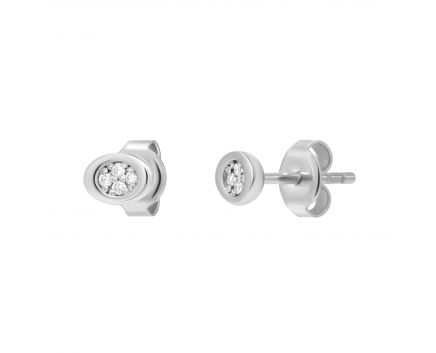 Earrings with diamonds Sincerity white gold