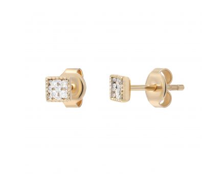 Earrings with diamonds Equilibrium rose gold