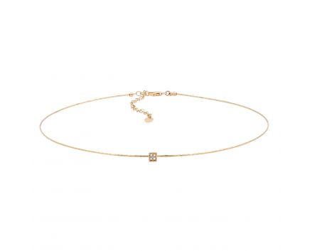 Necklace with diamonds Equilibrium rose gold